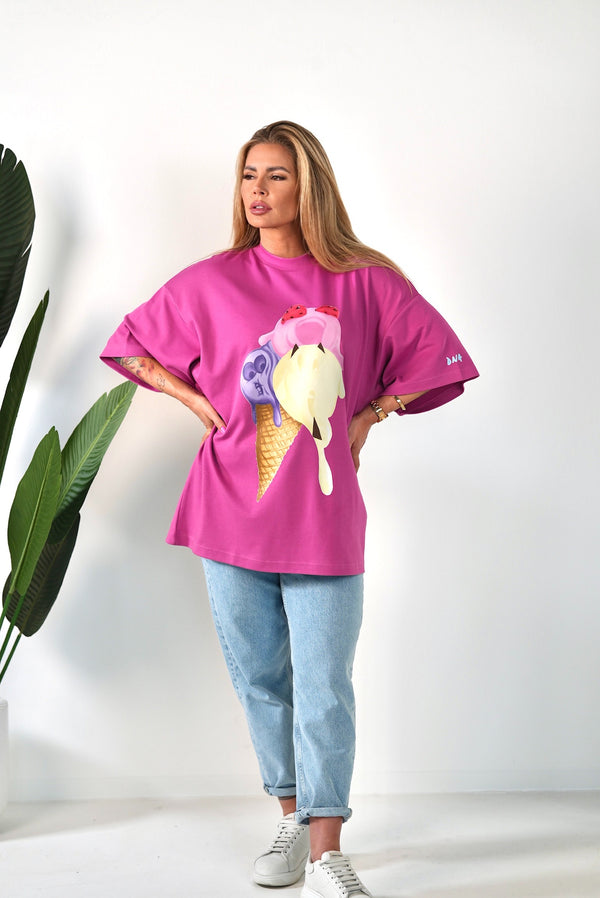 D.N.A Unisex Oversize Tričko ICE CREAM